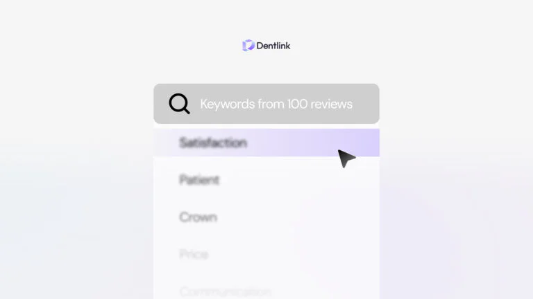 Dentist reviewing patient-centered feedback from the latest 100 dental lab reviews