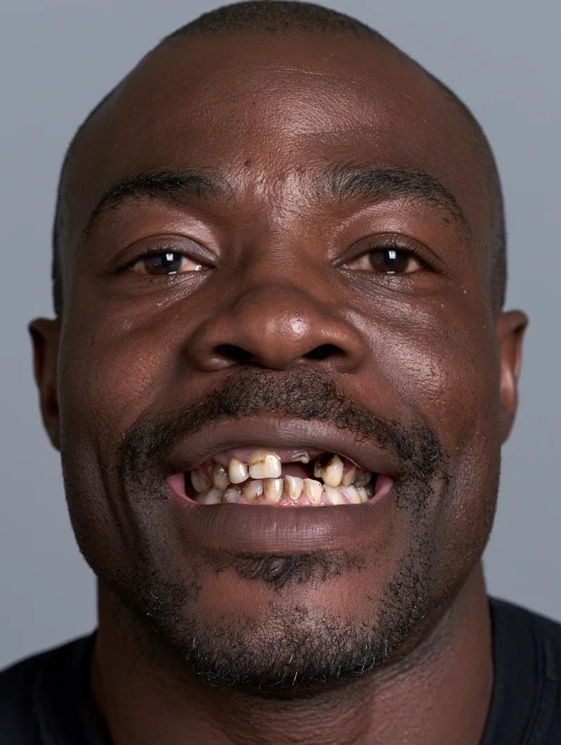 A man in a black shirt, the photo he sent