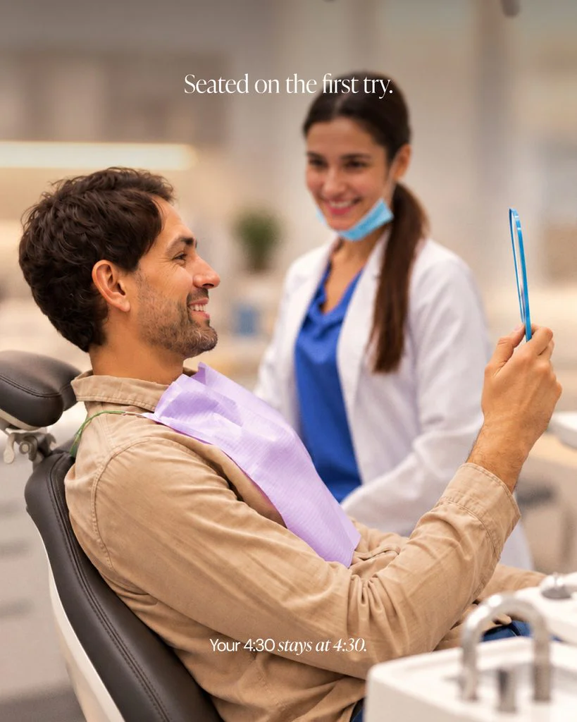 Dental crown seated on the first try with predictable fit